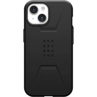 Urban Armor Gear Калъф UAG - Civilian MagSafe, iPhone 15, черен (840283909610)