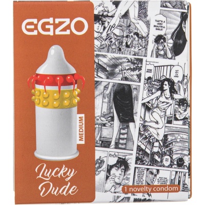 Egzo Lucky Dude Kondóm s výstupkami 1 ks
