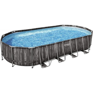 Bestway Сглобяем басейн POWER STEEL 732x366x122см имитация н (56111)