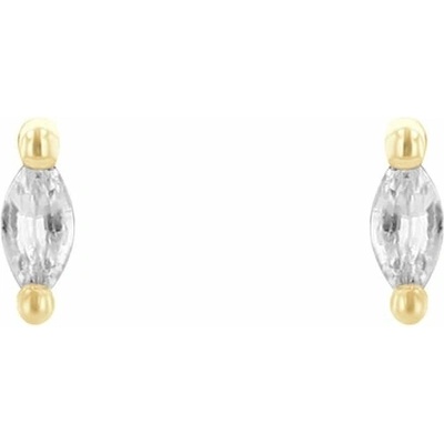 Eppi Minimalistické náušnice s bílými safíry Daina E45845
