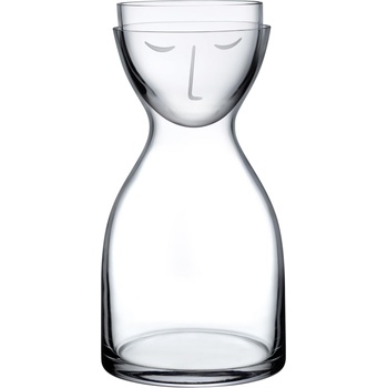 Nude Гарафа за вода Mr. & Mrs. с чаша без столче 850 мл прозрачна 2 части (1049889)