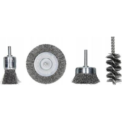 Bosch súprava 4 oceľových drôtených kief na železné kovy 6 mm