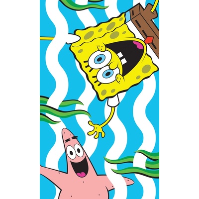 Carbotex detský froté uterák 30 x 50 Sponge Bob zábava v moři