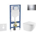 Geberit Duofix - Комплект за монтаж пред стена, тоалетна Oudee и седалка със система „softclose, бутон Sigma20, хром SANI11CA1165 (SANI11CA1165)