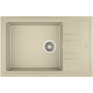 Teka Гранитна мивка, обръщаема, за шкаф 60 см Stone 60 S-TG СЛОНОВА КОСТ (М.1023.СК) - xmall Мивка за вграждане