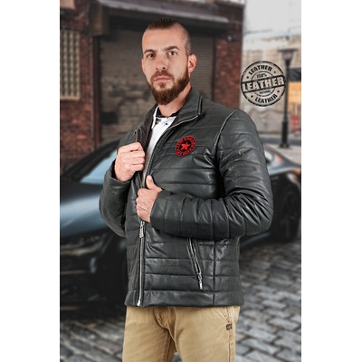 Leonardo Мъжко кожено яке - Сиво 9979221 (265664_Сив)