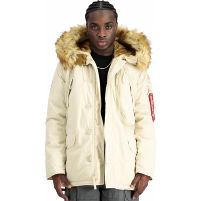 Alpha Industries Polar Jacket pánska zimná bunda vintage white béžová