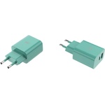 Nokia Зарядно HMD Dual Port Wall Charger 30W Green - 1x USB-A + 1x USB-C, до 30W общо (HMD DUAL PORT CHARG 30W GREEN)