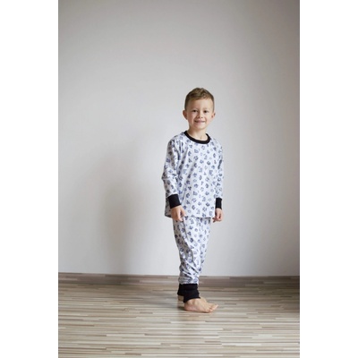 Detské pyžamo Motoráče na šedom nebi
