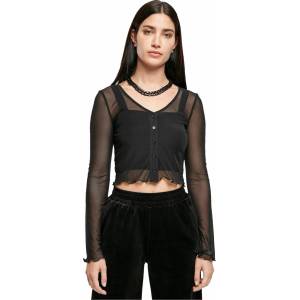 Urban Classics Дамска блуза URBAN CLASSICS - Cropped Mesh - TB4769 - черен