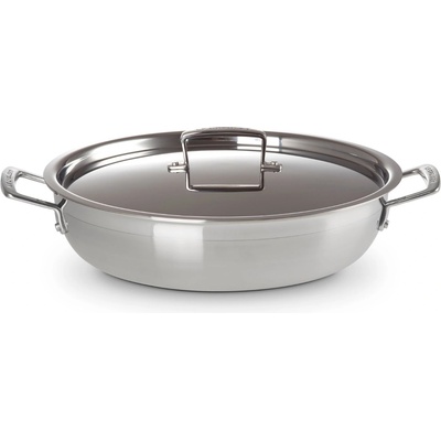 Le Creuset Ниска касерола CLASSIC 30 см, 4, 8 л, сребърен, неръждаема стомана, Le Creuset (LECR96202830001000)