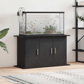 vidaXL Стойка за аквариум, черен дъб, 101x41x58 см, инженерно дърво (862156)