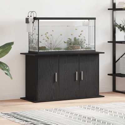 vidaXL Стойка за аквариум, черен дъб, 101x41x58 см, инженерно дърво (862156)