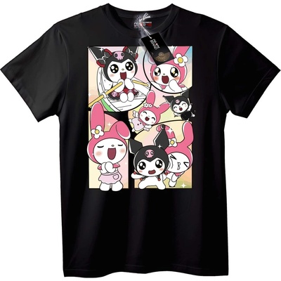 NOONEBRAND Тениска Сладки аниме герои - XL, White
