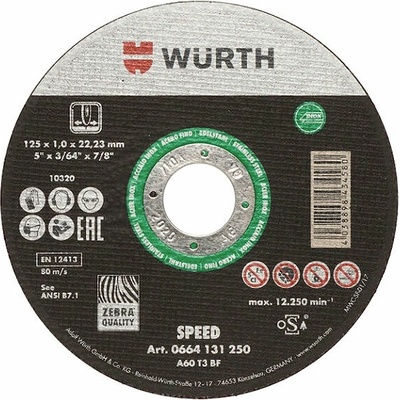 Würth Řezný kotouč 115 x 22,2 x 1,6 mm 066413115106