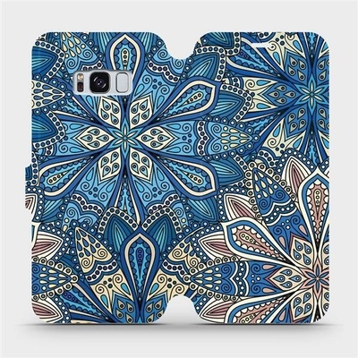 Pouzdro Mobiwear parádní flip Samsung Galaxy S8 - V108P Modré mandala květy
