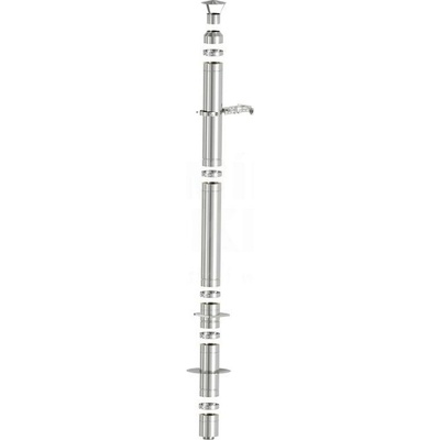 Bokra Svislý nerezový 2,8m 180mm IZOL EKO 08