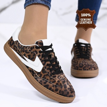 Обувки естествена кожа HY04 Leopard