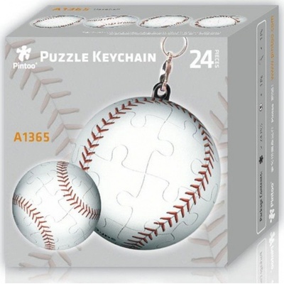 Přívěsek na klíče PINTOO Puzzle Baseballový míč 24 ks