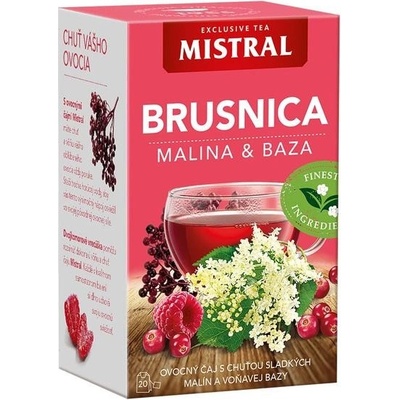 MISTRAL čaj brusinka malina a černý bez 20 sáčků