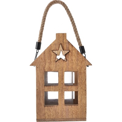 4Home Lampáš z mangového dreva Shining Star 18 x 15 x 25 cm