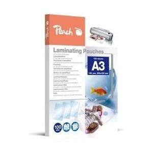 Peach laminating pouches A3-100 mic - 100 pouches - premium quality for best laminating results - compatible with devices from all brand manufacturers - PP500-01
