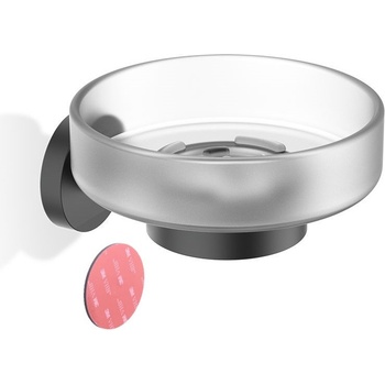 DECOR WALTHER Сапунерка Basic стенна самозалепващ се монтаж черен мат (0536060)