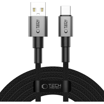 Кабел за зареждане USB-A/Type-C 15W / 3A - 300см от Tech- Protect Ultraboost DNA- Iron Grey (5906302380749)