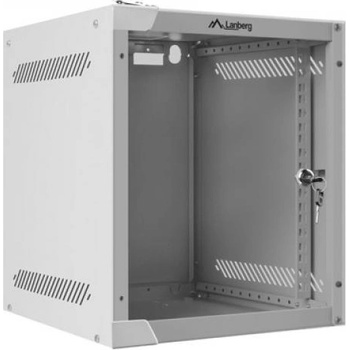 Lanberg rack cabinet 10" wall-mount 6U - 280x310 for self-assembly (flat pack), grey (WF10-2306-10S)