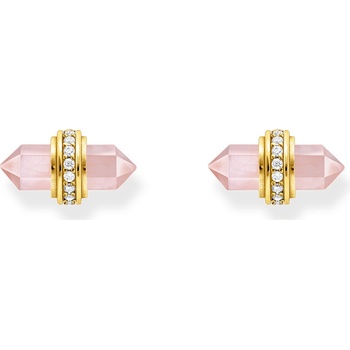 Thomas Sabo H2281-414-9 Gold stud earrings with pink onyx
