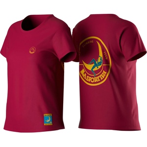 La Sportiva Дамска тениска La Sportiva Women's Climbing On The Moon T-shirt - Fucsia / Giallo (916-1076-0214)