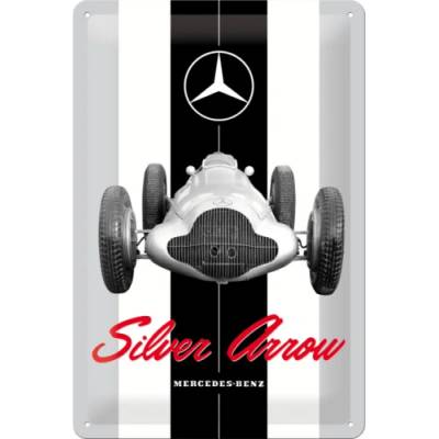Nostalgic Art Plechová Ceduľa Mercedes-Benz Silver Arrow