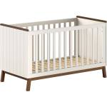 Vipack Бежово детско креватче 70x140 cm от масивен бор с подвижна странична част/с регулируема височина Sezane - Vipack (SEBB7004)