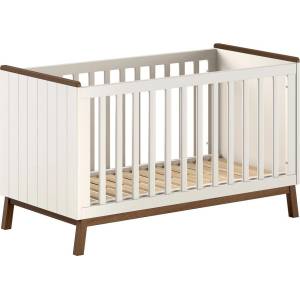 Vipack Бежово детско креватче 70x140 cm от масивен бор с подвижна странична част/с регулируема височина Sezane - Vipack (SEBB7004)
