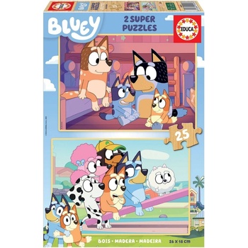Educa Пъзел за деца, Educa, Bluey, 2 x 25 части