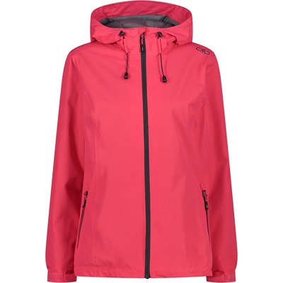 CMP Дамско водоустойчиво яке CMP Women's Jacket Fix Hood with Pack Pocket Waterproof jacket - Fragola - размер 48 (EU) (102-5201-0118)