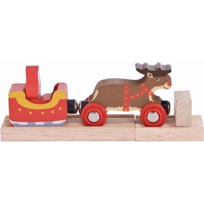 Bigjigs Rail vláčkodráhy Santovo spřežení + kolej