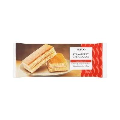 Tesco Strawberry Cream Cake 10 x 28 g