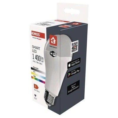 EMOS Lighting GOSMART LED A60 14W94W 1400lm E27 WIFI RGBW