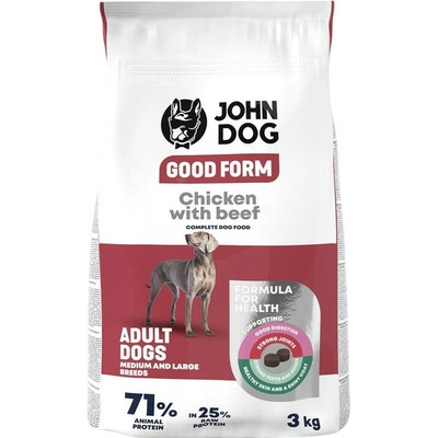 John Dog Good Form Medium and large breeds Chicken with beef 3 kg