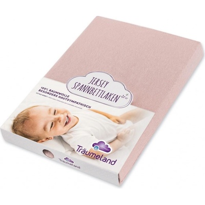 Träumeland prostěradlo jersey malve-rose 70x140
