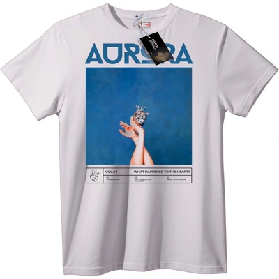 NOONEBRAND Тениска Аврора Сърдечно Изкуство - 3XL, White
