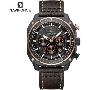 Naviforce Часовник naviforce sq-38606 - Черен / Кафяв kp38606 Часовници