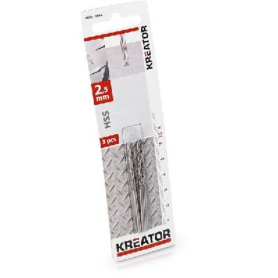 Kreator Vrták do kovu 2,5 mm HSS KRT010104