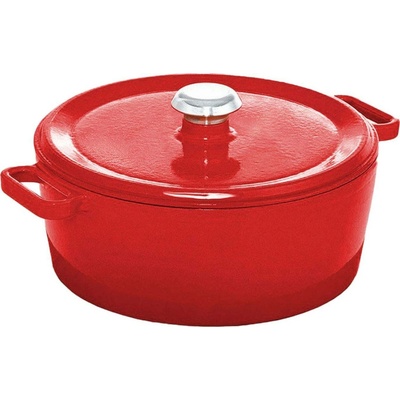 G.Gastro Hrnec Litinový 6,8 l 28 cm Výška: 11,5 cm červená D9777378