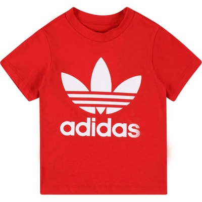 Adidas Тениска 'Trefoil' червено, размер 98