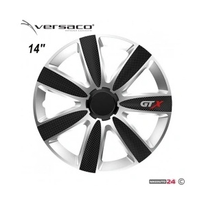 Versaco Тасове за джанти 14'' Versaco Carbon GTX - Black / Silver