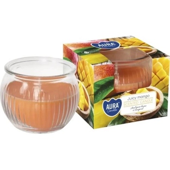 AURA Декоративна свещ с аромат aura juicy mango и горене 18 часа (sn69-366)