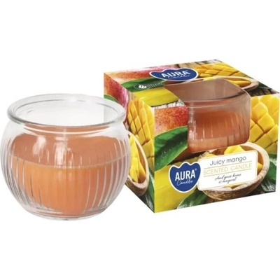 AURA Декоративна свещ с аромат aura juicy mango и горене 18 часа (sn69-366)