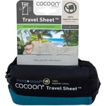 Cocoon Cocoon Insect Shield чаршафи за пътуване, 218 x 90 cm, 100% египетска вълна laguna blue (IECT53) Спален чувал